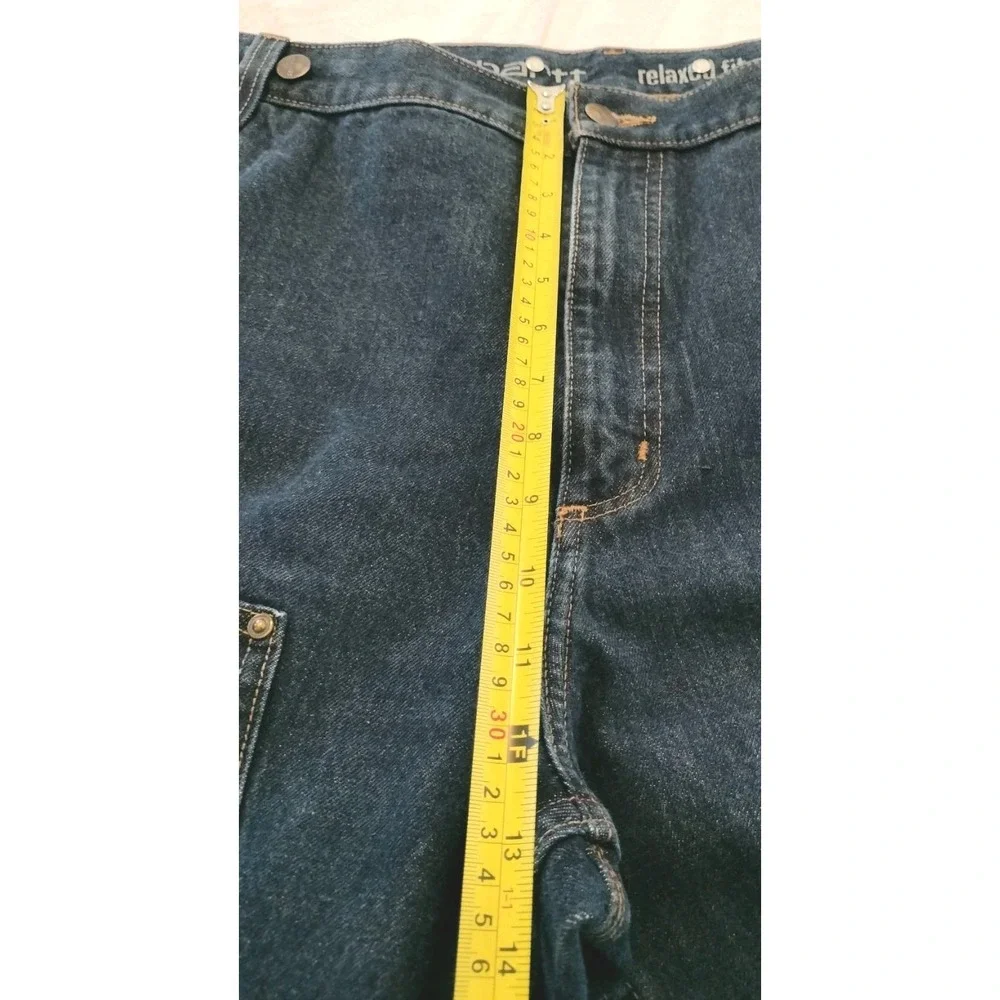 Carhartt Utility Logger Denim Jeans Men 42x32 (31)Relaxed Fit Rugged Flex